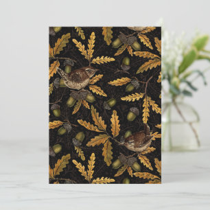 Wrens et cors sur noir