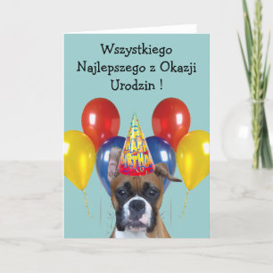 Wszystkiego Najlepszego boxer carte de voeux