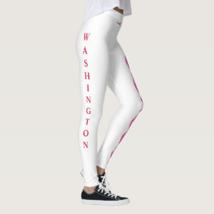 Wt. Leggings de fleurs Rhododendron de l'État de W