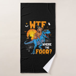 WTF Où La Nourriture Halloween Dachshund Chien T-R