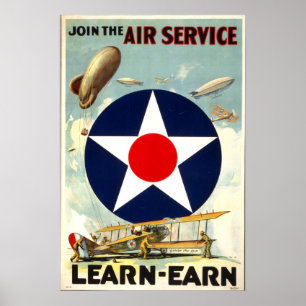 WW1 Affiche de recrutement du Corps d'aviation de 