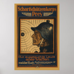 ww1 poster de recrutement allemand pour les tireur