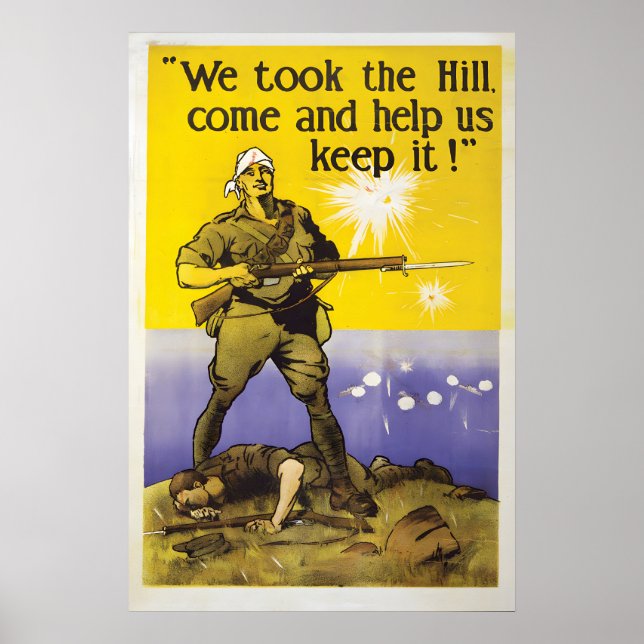 WWI Australian Recruitment Poster We Took The Hill (Devant)