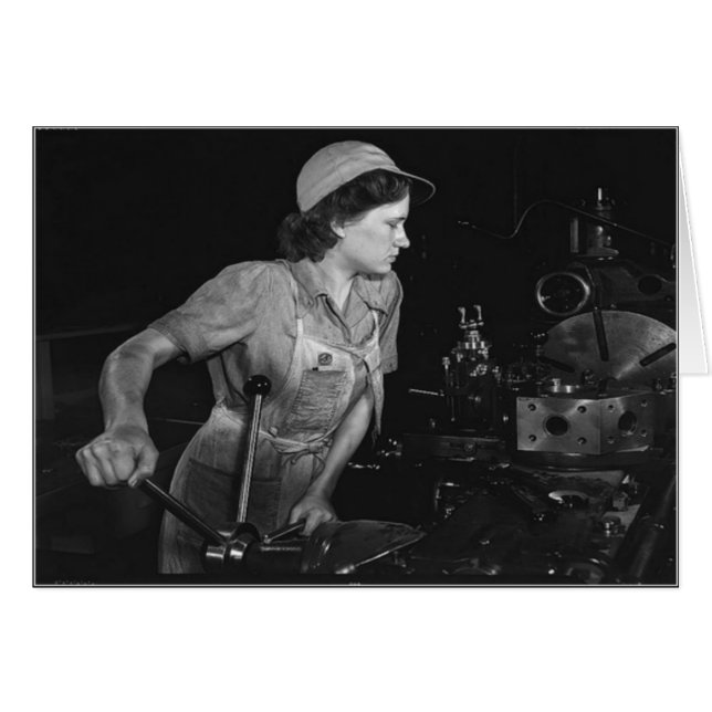 WWII Women - Homefront/War Effort Greeting Card (Devant horizontal)