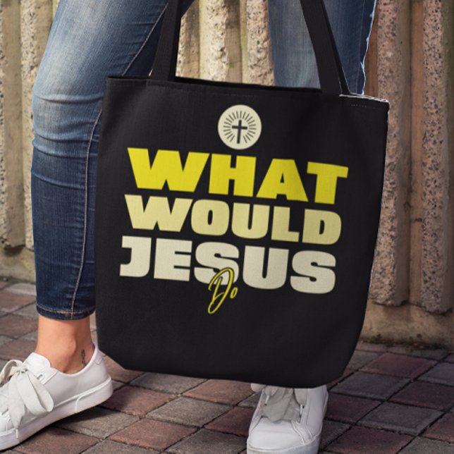 WWJD – Que ferait Jésus ? Sac cabas (Créateur téléchargé)