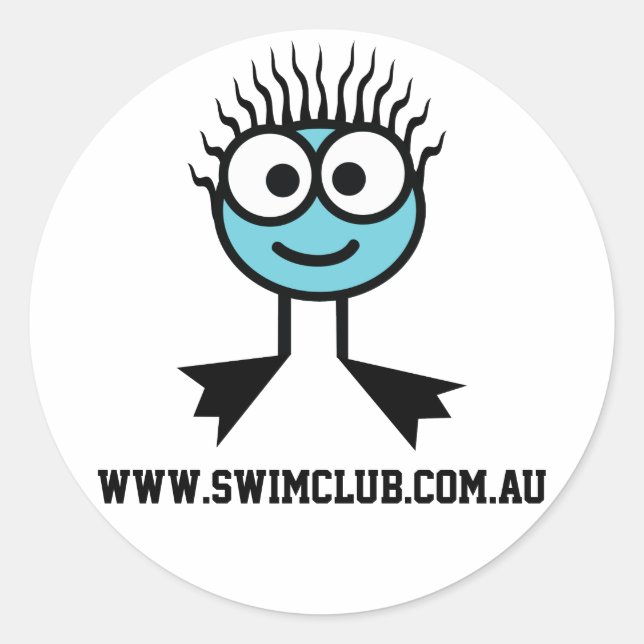 www.swimclub.com.au - Autocollants BlueCharacter (Devant)