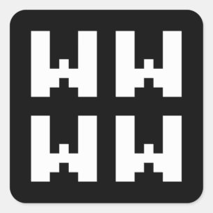 WWWW   LOL Sticker Carré d'argot Internet japonais