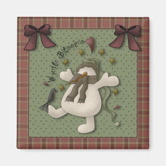 Wynter Blessin's Snowman Magnet (Devant)