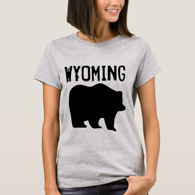 WYOMING GRIZZLY PORTE DES T-shirts (Devant)