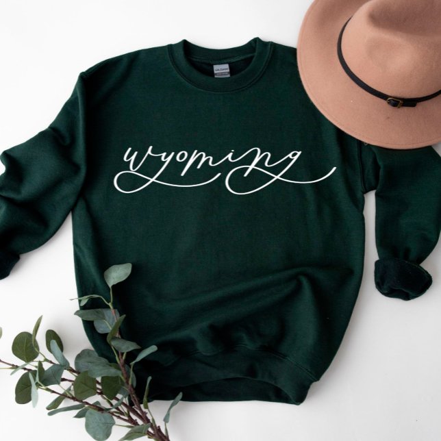 Wyoming Script State Femme Sweatshirt (Créateur téléchargé)