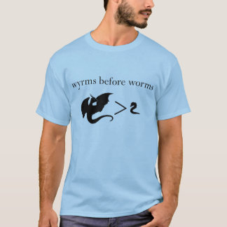 Wyrms avant le T-shirt des hommes de vers