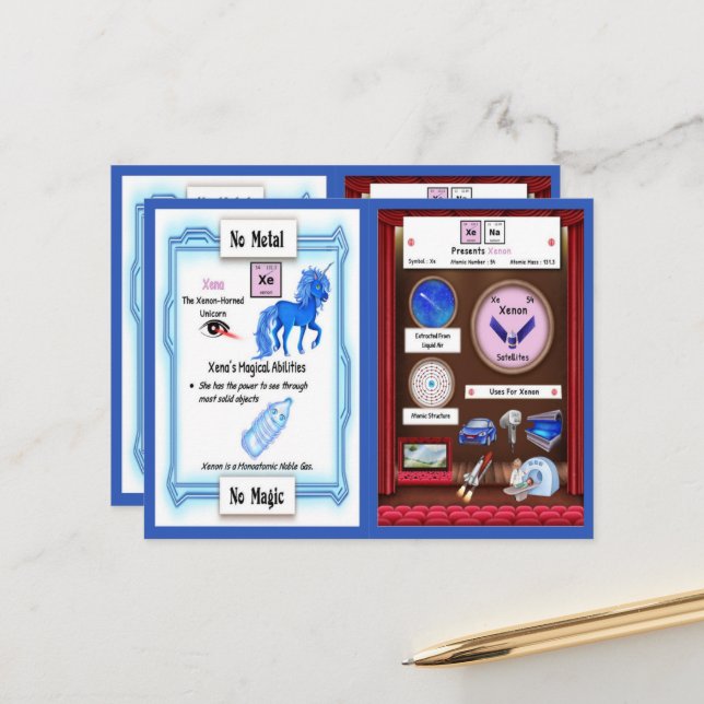 Xena - Carte de jeu Xenon Horn Unicorn (Devant/Arrière en situation)