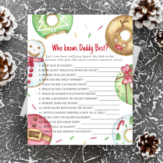 XMAS beignets - Jeu Qui connaît le meilleur papa (Créateur téléchargé)