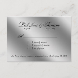 Xmas Damask RSVP Mariage Répondre Étincelle rouge