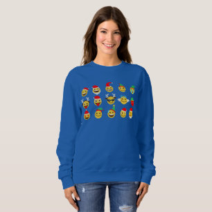 xmas emoji joyeux visage femmes sweatshirt