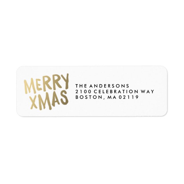 Xmas | Étiquettes de adresse de vacances (Devant)