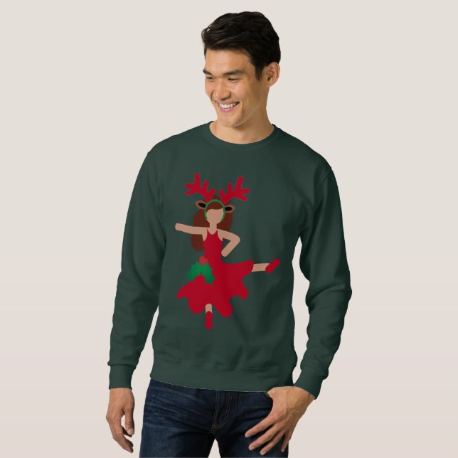 xmas flamenco danseur emoji sweatshirt (Devant entier)