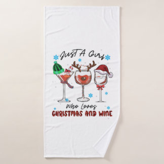 Xmas Gift Just A Girl Who Loves Christmas And Wine