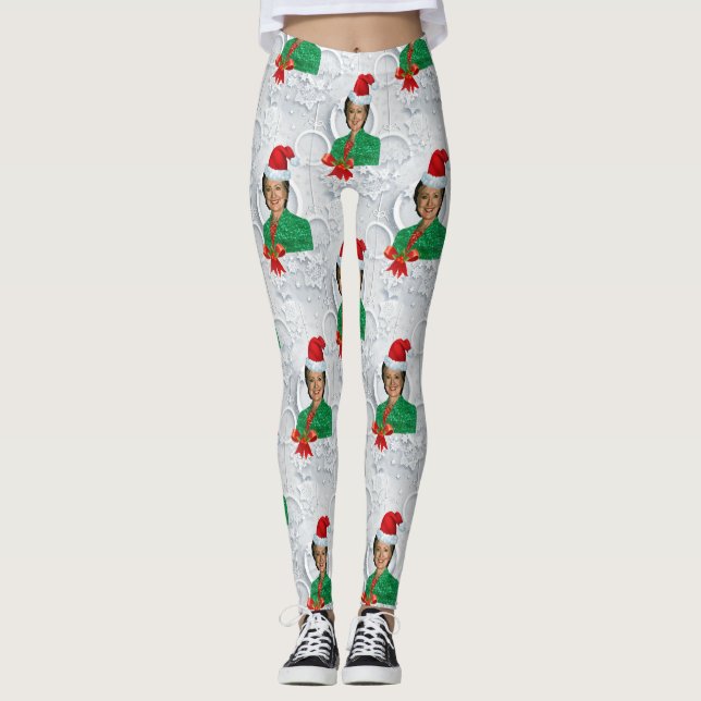 xmas Hillary clinton leggings de Noël (Devant)