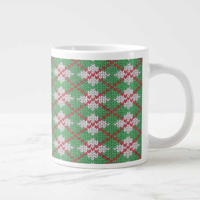 XMAS JACQUARD KNIT Big White Mug (Droite)