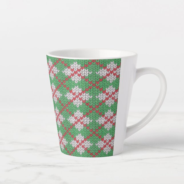 XMAS JACQUARD KNIT Latte Mug (Droite)