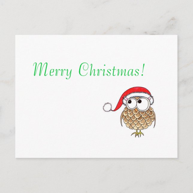 xmas-owl, Joyeuse carte postale de Noël (Devant)