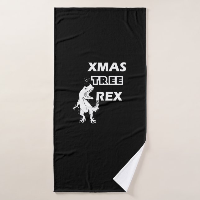 Xmas Tree Rex - Dinosaures Dinosaures tee - shirts (Serviette de bain)