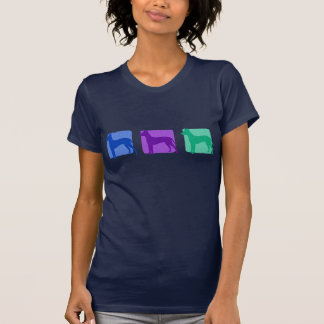 Xoloitzcuintli coloré silhouette le T-shirt