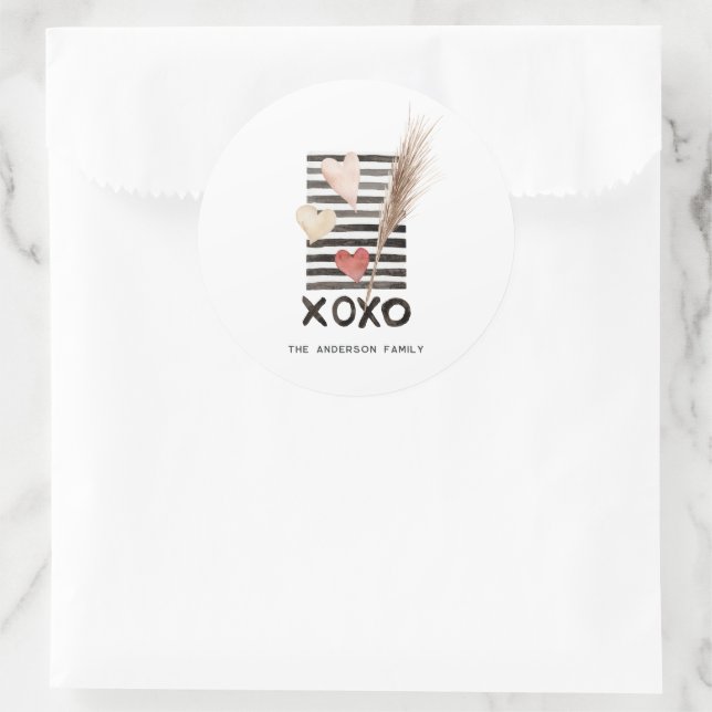XOXO | Autocollants modernes pour la Saint-Valenti (Sac)