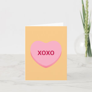 XOXO coeur de conversation orange rose Valentine