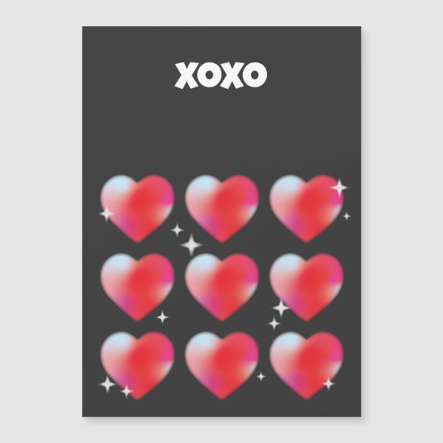 Xoxo coeur rouge romantique Saint Valentin (Devant)