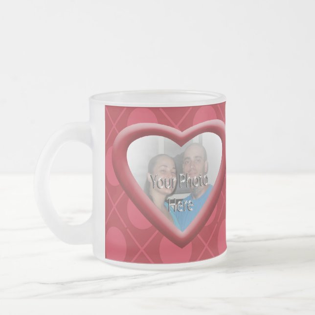 XOXO Coeurs et baisers Photo Mug personnalisable (Gauche)