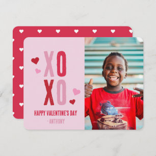 XOXO Coeurs Valentine Carte photo