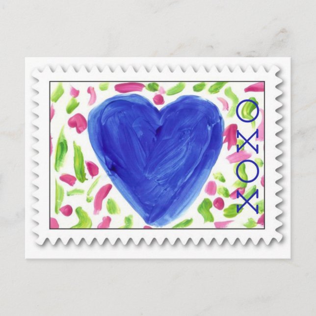 XOXO - Embrous et baisers - Carte postale (Devant)