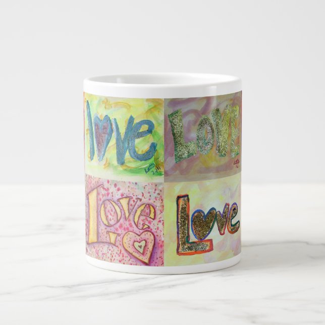 XOXO Love Mosaic Collage Peintures Mug (Devant)