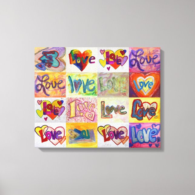 XOXO Love Word Peintures d'oeuvres d'art Toile Imp (Recto)
