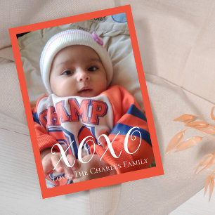 XOXO Photo Carte Saint Valentin