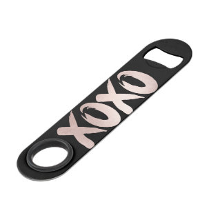 XOXO rose pâle Script de brosse lettres main