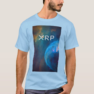 xrp, ondulation, T-shirt de bleu d'art