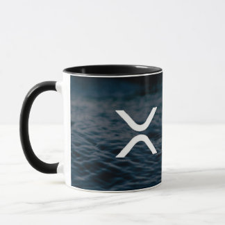 xrp, tasse de café noir d'ondulation