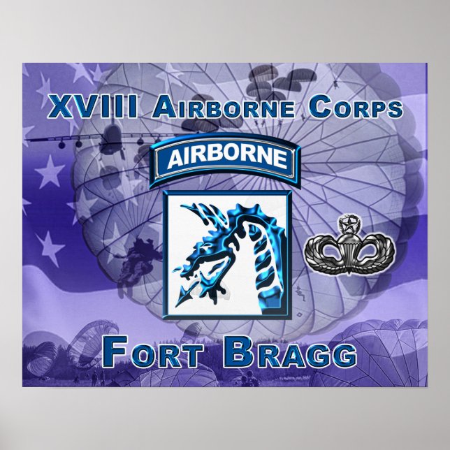 XVIII Poster du Corps aéroporté Nouveau design ! (Devant)