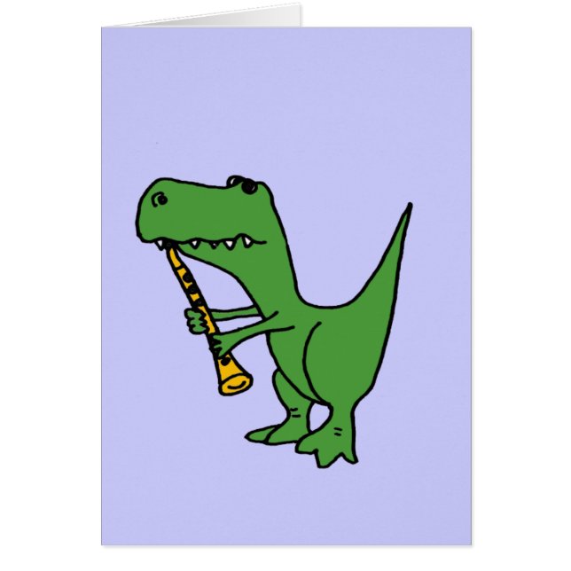 XX dinosaure hilare de T-rex jouant la clarinette (Devant)