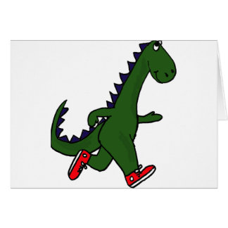 XX dinosaure pulsant drôle avec les baskets rouges