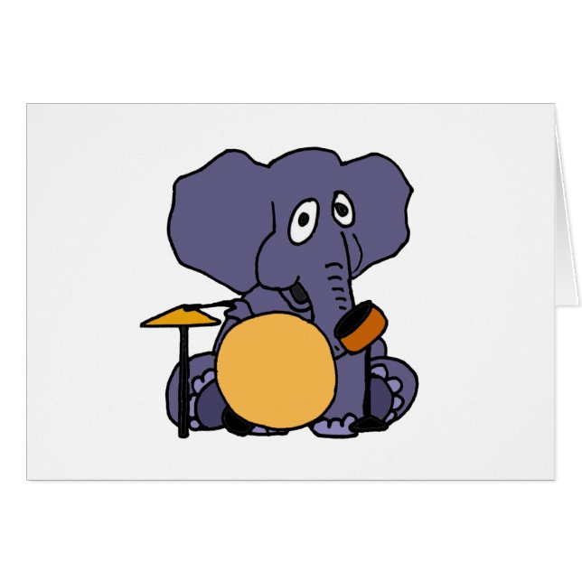 XX éléphant jouant des tambours (Devant horizontal)