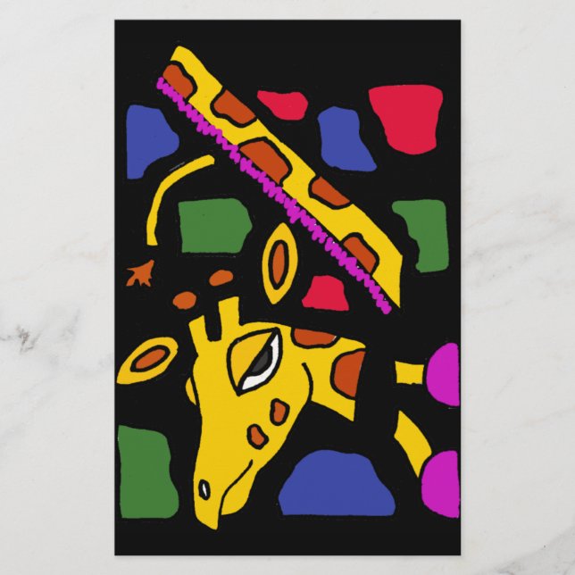 XX- Giraffe Art Abstrait (Devant)