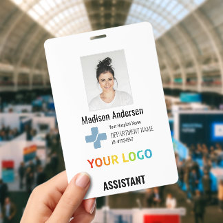XXL Badge personnalisé d'employé d'hôpital avec lo