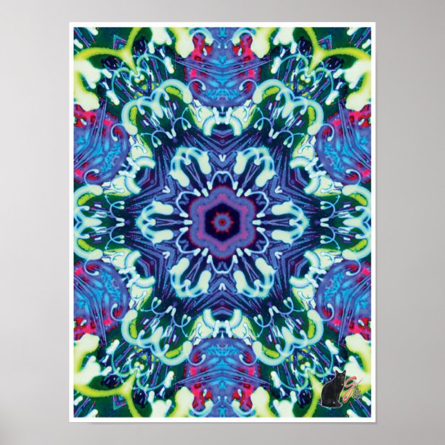 Xyloid Kinetic Collage Kaleidoscope Poster (Devant)