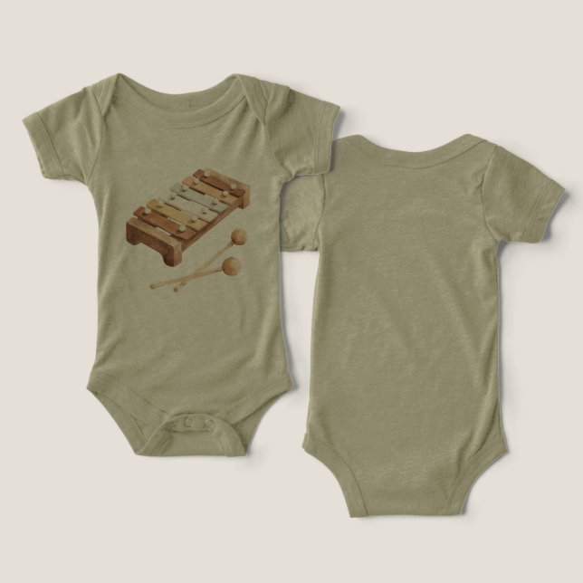 Xylophone Brun Beige Blanc (Design Recto & Verso)