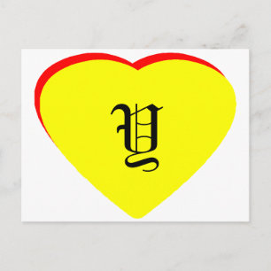 "Y" Coeur Jaune Rouge Faire-part de mariage Le MUS