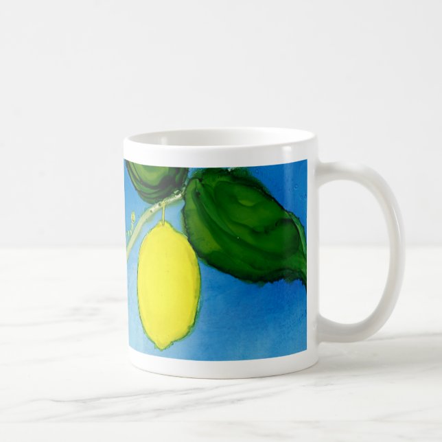 Y est pour la tasse jaune d'art d'alphabet (Droite)